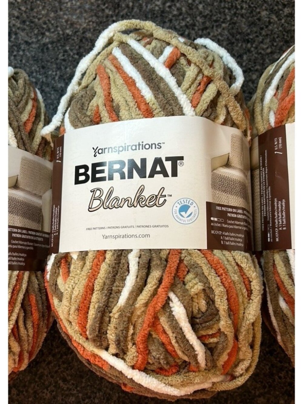 Bernat Yarnspirations Blanket 10.5 Oz 220 Yds 100% Polyester Woodland Multicolor